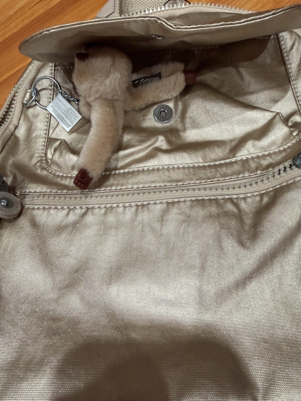 Kipling Shimmering Champagne Mini Backpack - Picture 6 of 6